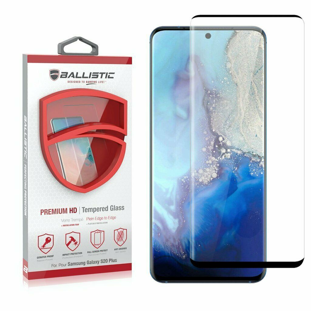 Ballistic Full Edge Tempered Glass Protector for Samsung Galaxy S20 Plus 6.7 - $24.78