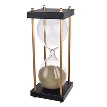 A&amp;B Home Modern Gold 30 Min Hourglass Sand Timer On Stand 4X10&quot; - £34.81 GBP