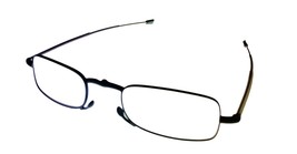 eli k Mens Reading Glasses Black Rectangle Folding Metal E804 . 2.5 - $31.49