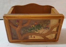 Wooden Lucite Front Recipe Box Gamut Designs Dried Flowers Tree 4 x 6.5&#39;&#39;  - $32.98 CAD