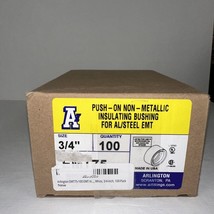 Arlington EMT75 .75”  3/4” Insulating Bushings, Box of 100 NEW - $20.20