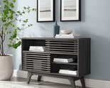 Mid-Century Two-Tier Display Stand In Charcoal By Modway Render. - $244.98