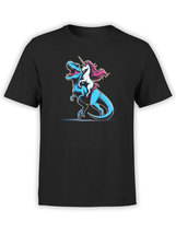 FANTUCCI Unisex Cool T-Shirts | Unicorn on T-Rex T-Shirt | 100% Cotton - $22.99+