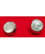 Pair of Silver and Pearl Cuff-links - £18.04 GBP