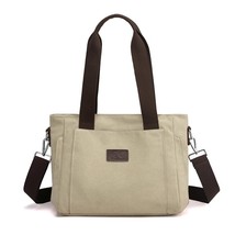 A4 Blank Retro Canvas Women&#39;s Shoulder Bag Ladies Large Fabric Canvas Tote Bag f - £52.62 GBP