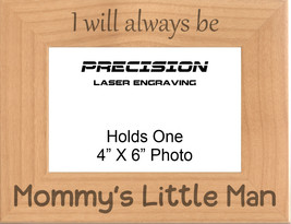 I Will Always Be Mommy&#39;s Little Man Engraved Picture Frame - Mom Mothers Day - £19.13 GBP+