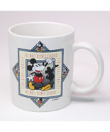 VINTAGE The Walt Disney Studios Coffee Mug Tea Cup Mickey Mouse Rare Whi... - $10.65