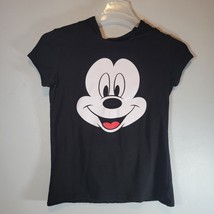 Disney Mickey Mouse Shirt Medium 7-9 Black Short Sleeve Hooded Mickey Ears - $9.95