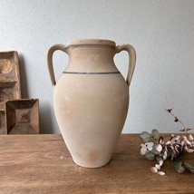 Antique Turkish Terracotta Vase - Vintage Pottery Clay Pot - £152.26 GBP