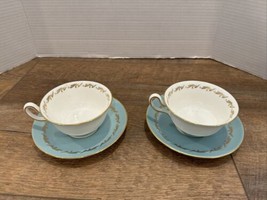 Wedgwood VENUS Blue Tea Cup And Saucer Set of 2 - 1960s - $54.44