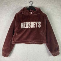 Hershey&#39;s Chocolate Sweatshirt Hoodie Womens Sz Small Hooded Candy Brown Kisses - £14.06 GBP