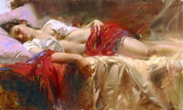 Pino &quot;Restful&quot; H/S # LE EMBELLISHED Giclee on Canvas  Pcoa ed. 500  size 12x20 - £386.87 GBP