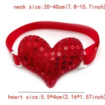 50/100pcs  Valentine&#39;s Day Small Dog Cat Bowties Collar Heart Style Blin... - £42.51 GBP+