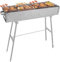 32&quot; X 8&quot; Folded Camping Grill Kebab Skewer Bbq Barbecue Grill Kit For Garden - £92.52 GBP
