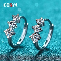 All Moissanite Stud Earrings For Women 100% 925 Sterling Silver D Color VVS1 0.7 - £35.88 GBP