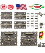 Decorative Antique Bronze Hinge and Hasp Latch Kit for Furniture Restora... - $26.56 CAD