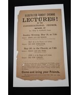 Antique Advertisment Lectures! Rev Charles H Oliphant 1890's Methuen MA HTF - $79.99