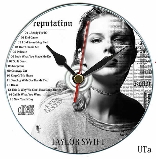 Taylor Swift Reputation cd clock gift idea, free p&amp;p - $11.77