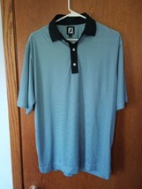 FootJoy Short Sleeve Polo Shirt Golf Performance Blue Checkered FJ Men&#39;s Size M - £15.71 GBP