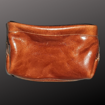 Bayfield Leather Men's Toiletries Bag Zipper Brown image 2