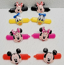 Vintage 1991 Goody Mickey’s Shoppe Barrettes 4 Pair Mickey, Minnie, Donald - $11.57