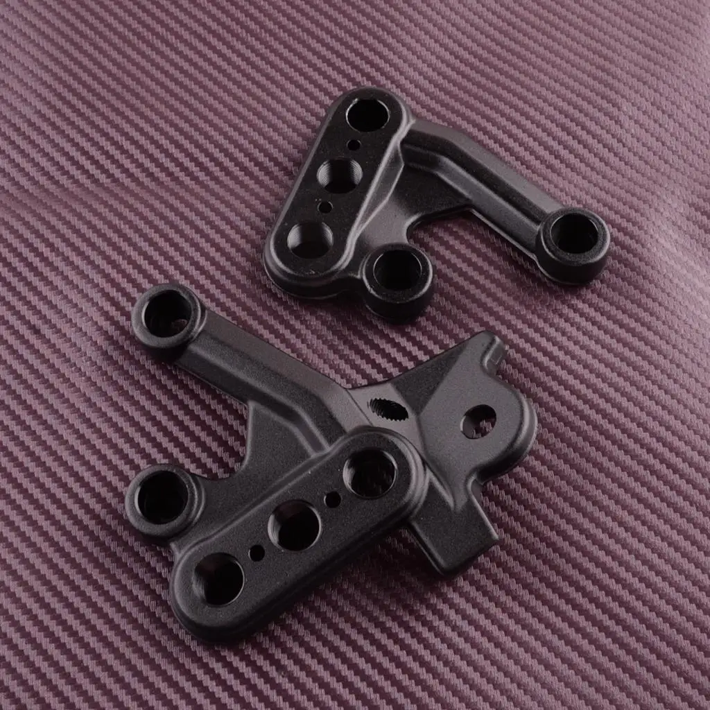 1 pair motorcycle left right foot peg bracket billet pedal brace black fit for sur ron thumb200