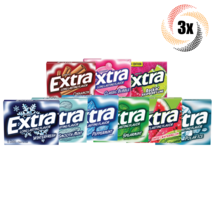3x Packs Wrigley's Extra Variety Gum | 15 Sticks Per Pack | Mix & Match Flavors! - £8.82 GBP