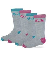 Realtree Girls Youth Boot Socks Merino Wool Cushion Outdoor Crew Pink Bl... - $17.99