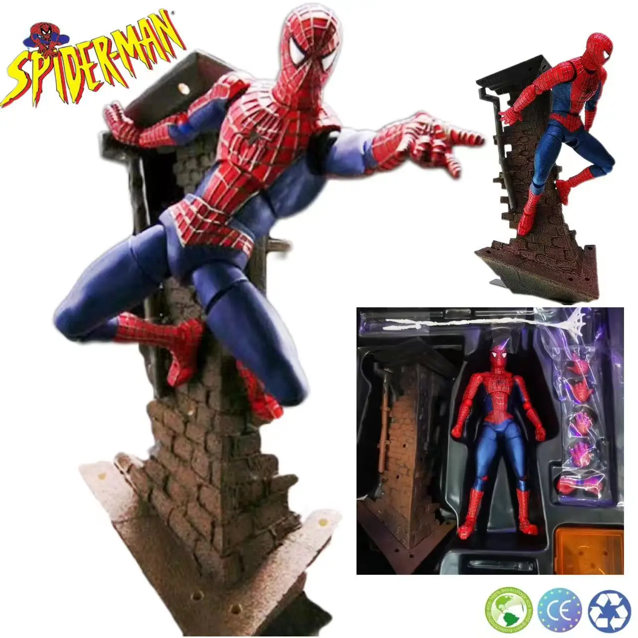 KAIYODO 039 Spider-Man SCI-FI Revoltech AMAZING YAMAGUCHI 16cm SpiderMan... - $30.58