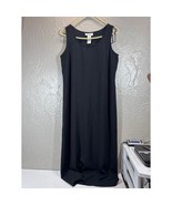 Studio 1 Women&#39;s Petite Black Sleeveless Scoop Neck Maxi Dress Size 6P - $27.45
