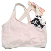Zero xposure 8 girls bathing Swim suit top Pink blue white Hibiscus flower - $9.00