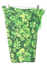 Mad Iguana Board Shorts Men&#39;s Size Medium Lightweight Green Print Unlined - £15.18 GBP