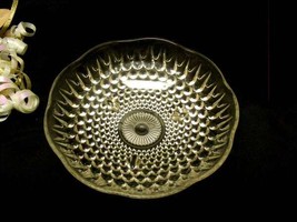 1015 Antique Anchor Hocking Scalloped Sunburst Hobnail Candy Bowl - £5.40 GBP