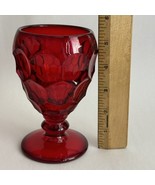 (1) Vintage Viking Glass 6oz Georgian Ruby Red Thumbprint Honeycomb Goblet - €22,31 EUR