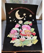 Vintage 1980 STRAWBERRY SHORTCAKE Black Velvet Poster READ - $1,381.74 MXN