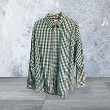 Brooks Brothers Shirt Mens Blue Green Plaid Button Up Long Sleeve Large - £13.35 GBP