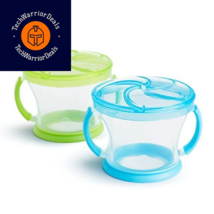 Munchkin® Snack Catcher® Toddler Cups, 2 Pack, 2 Count, Blue/Green  - $17.19