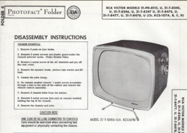 1958 RCA VICTOR 21-PD-8115 T-8245U TELEVISION Tv Photofact MANUAL 8246 8... - $10.88