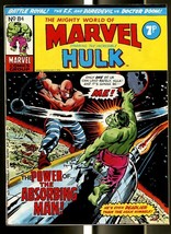 Mighty World Of Marvel #84 1974-HULK-FANTASTIC FOUR-DAREDEVIL-KIRBY-UK Comic Fn - £28.66 GBP