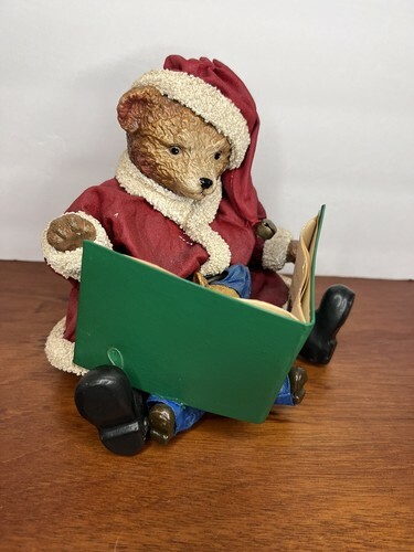 Kurt S. Adler Christmas Fabriche&#39;Santa Bear &amp; Mouse Figure The Night Bef... - £11.33 GBP
