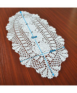 Handmade Crochet Doily Table Runners Lace Oval Table Cloth Wedding 11x27... - $14.84 CAD