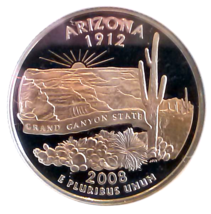 2008 S Ngc Pf 70 Ultra Cameo Arizona Qtr - A Perfect Coin With A Blast Of Frost! - $37.50