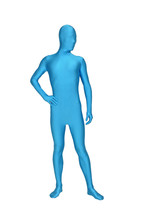 2nd Skin Turquoise Blue Colored FULL BODYSUIT ZENTAI Costume Great for H... - £3.18 GBP