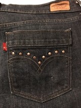 Levi&#39;s Women&#39;s Jeans 515 Boot Cut Studded Stretch Dark Blue Jeans Size 10 X 28 - £22.92 GBP