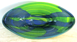 Mid-Century Modern Sasaki Crystal Handcrafted Art Glass Decorative Large... - $226.71