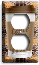 COFFEE TIME PAPER CUP OUTLET PLATE KITCHEN CAFE SHOP BISTRO ROOM BAKERY ... - £7.36 GBP