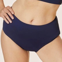 Andie Swim High Waist Bikini Bottom Stretch Navy Blue M - $28.91