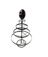 Metal Table Jewelry Organizer Earring Holder With Mirror Spinning - $22.49