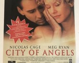 City Of Angels Vintage Print Ad Advertisement Nicholas Cage Meg Ryan - $5.93