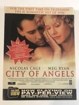 City Of Angels Vintage Print Ad Advertisement Nicholas Cage Meg Ryan - £4.66 GBP